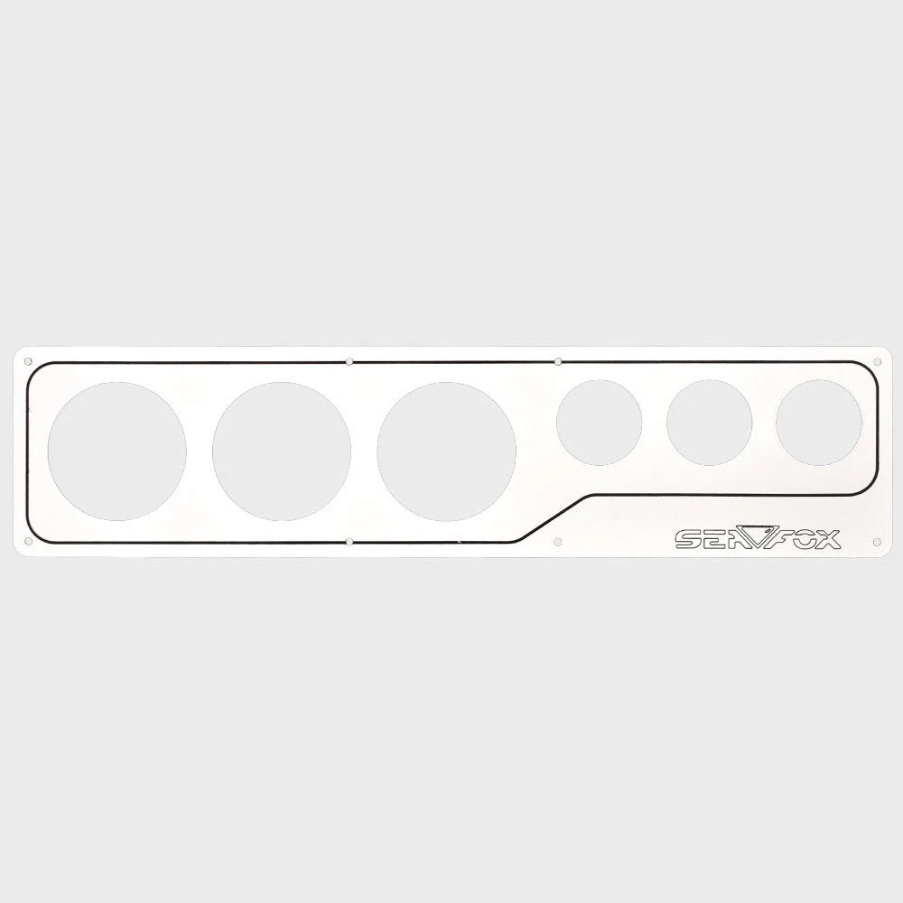 Sea Fox Boat Blank Gauge Panel - 5 X 21 1/4 Inch White Aluminum