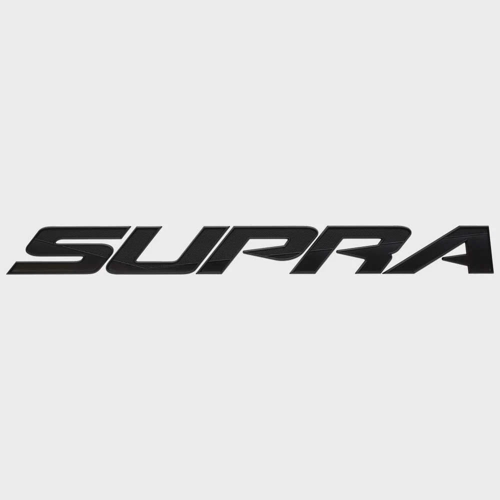 Supra Boat Raised Logo Decal Emblem 115131 - Hardened Plastic Black