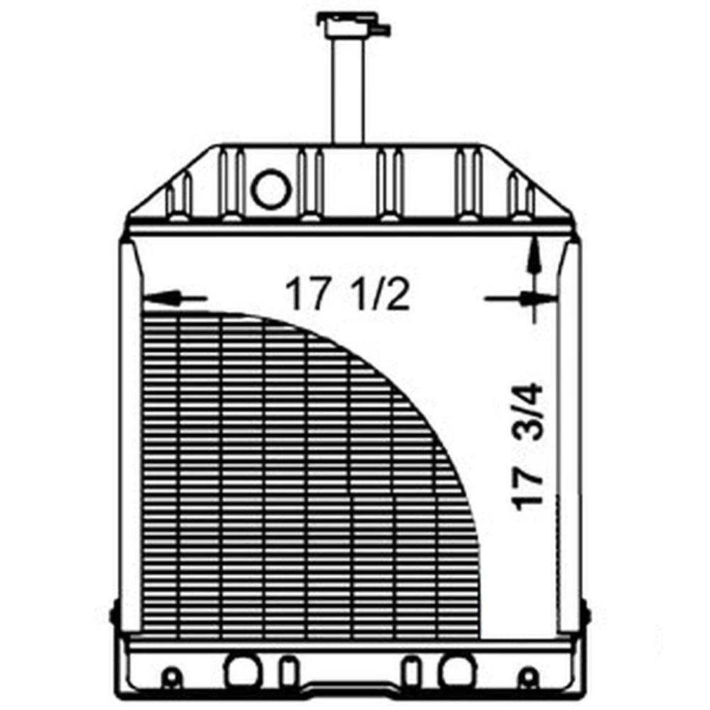 219859 Tractor Radiator - 17 3/4 X 18 1/4 X 2 Fits Ford/ Holland