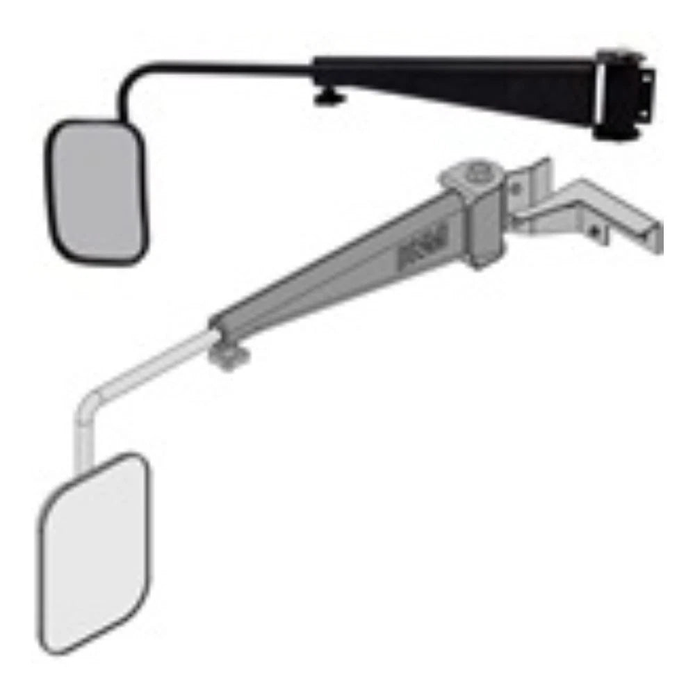 Tractor Mirror Assembly with Extendable Arm LH 8" X 11" Mirror CIH Magnum 71-72