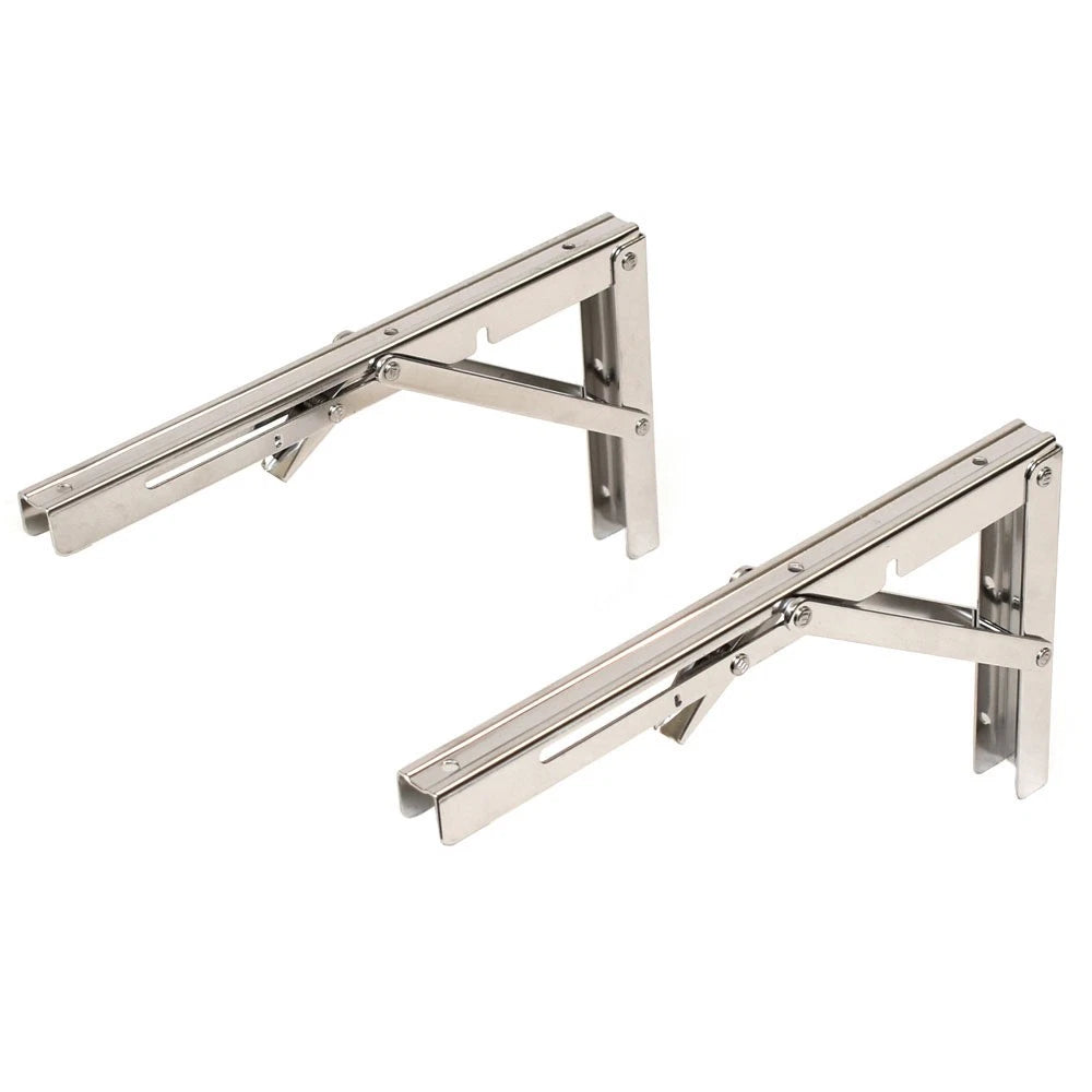 Gemlux Boat Folding Table Brackets 402462 - 12 Inch SS (set of 2)