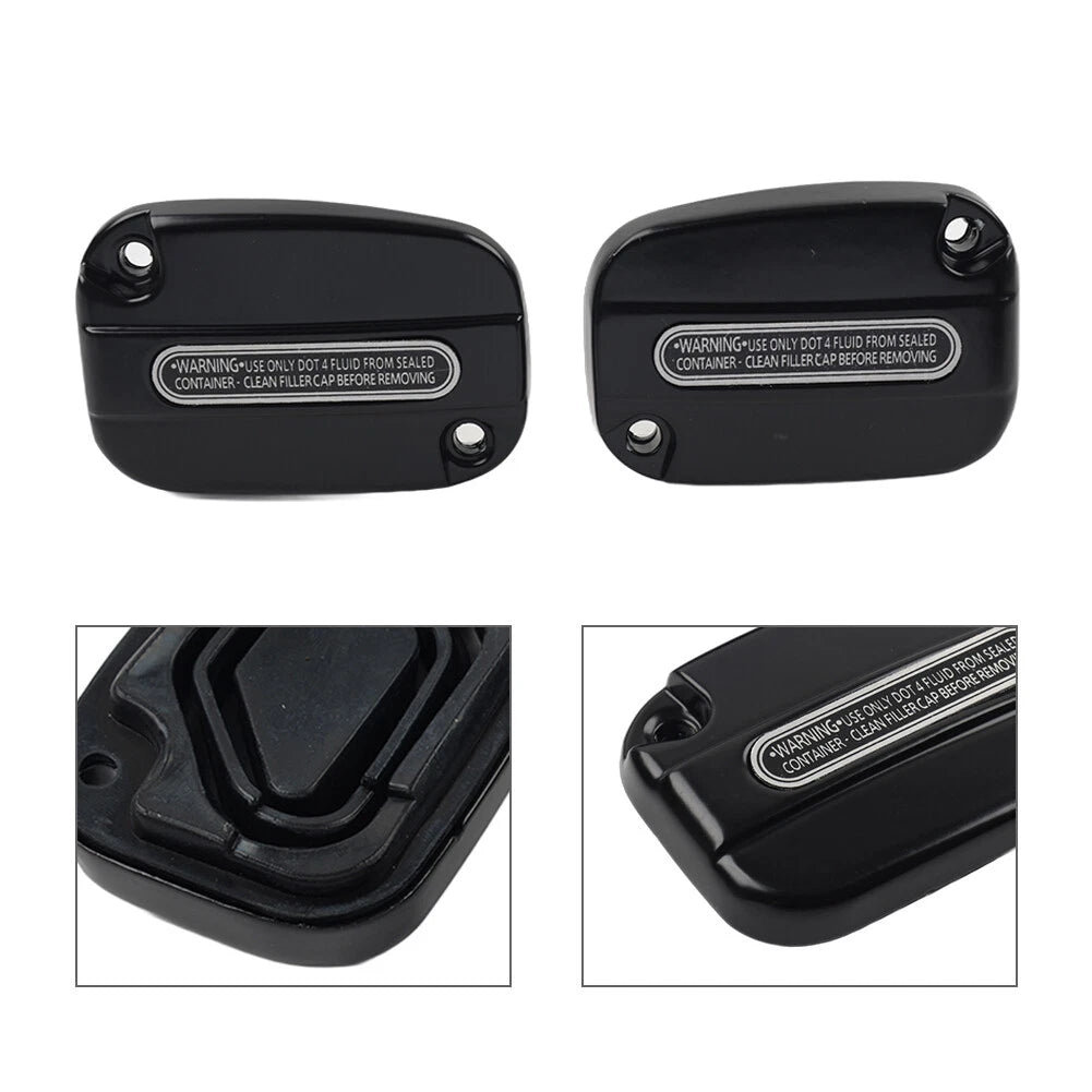 Black Front Brake Master Cylinder Cover for Harley Touring Electra Glide 08+ US