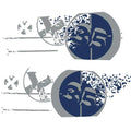 MasterCraft Boat Graphic Decal 758065 - X35 Navy Blue (set of 2)