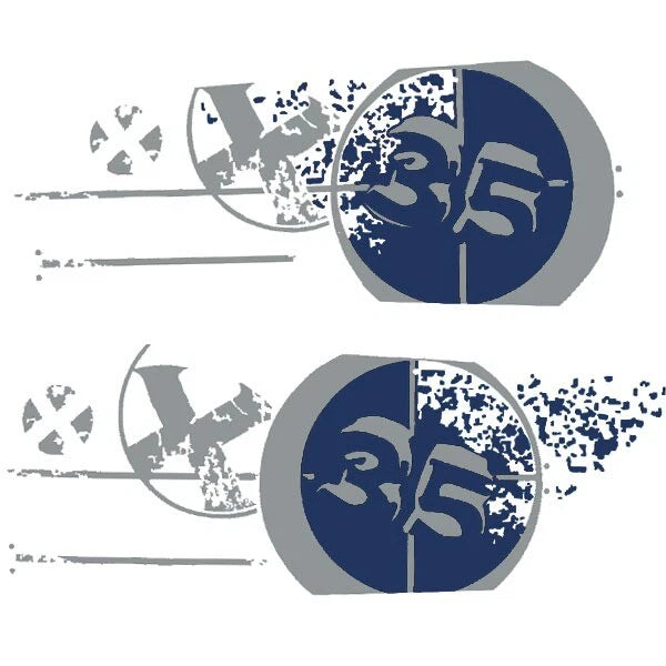 MasterCraft Boat Graphic Decal 758065 - X35 Navy Blue (set of 2)