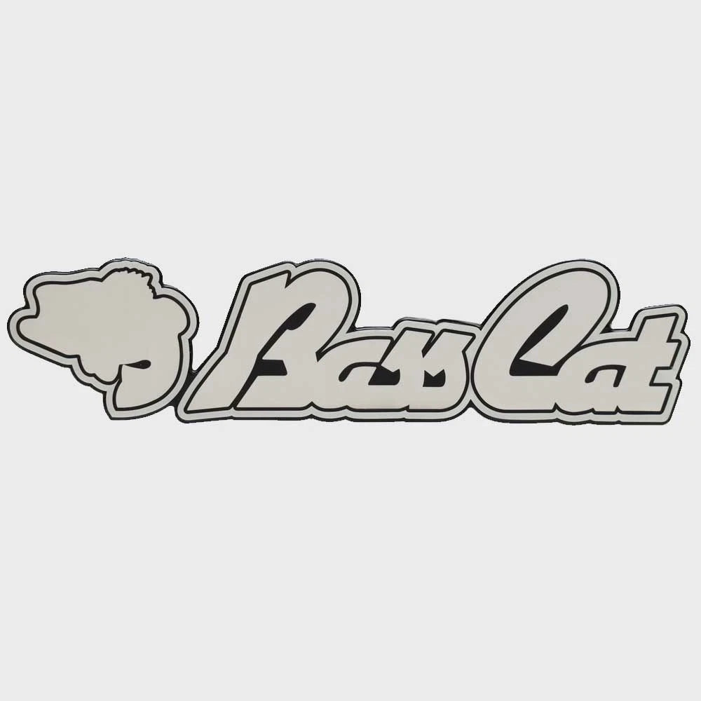 Bass CAT Boat Raised Trailer Decal Sticker 33085 - Silver White Black
