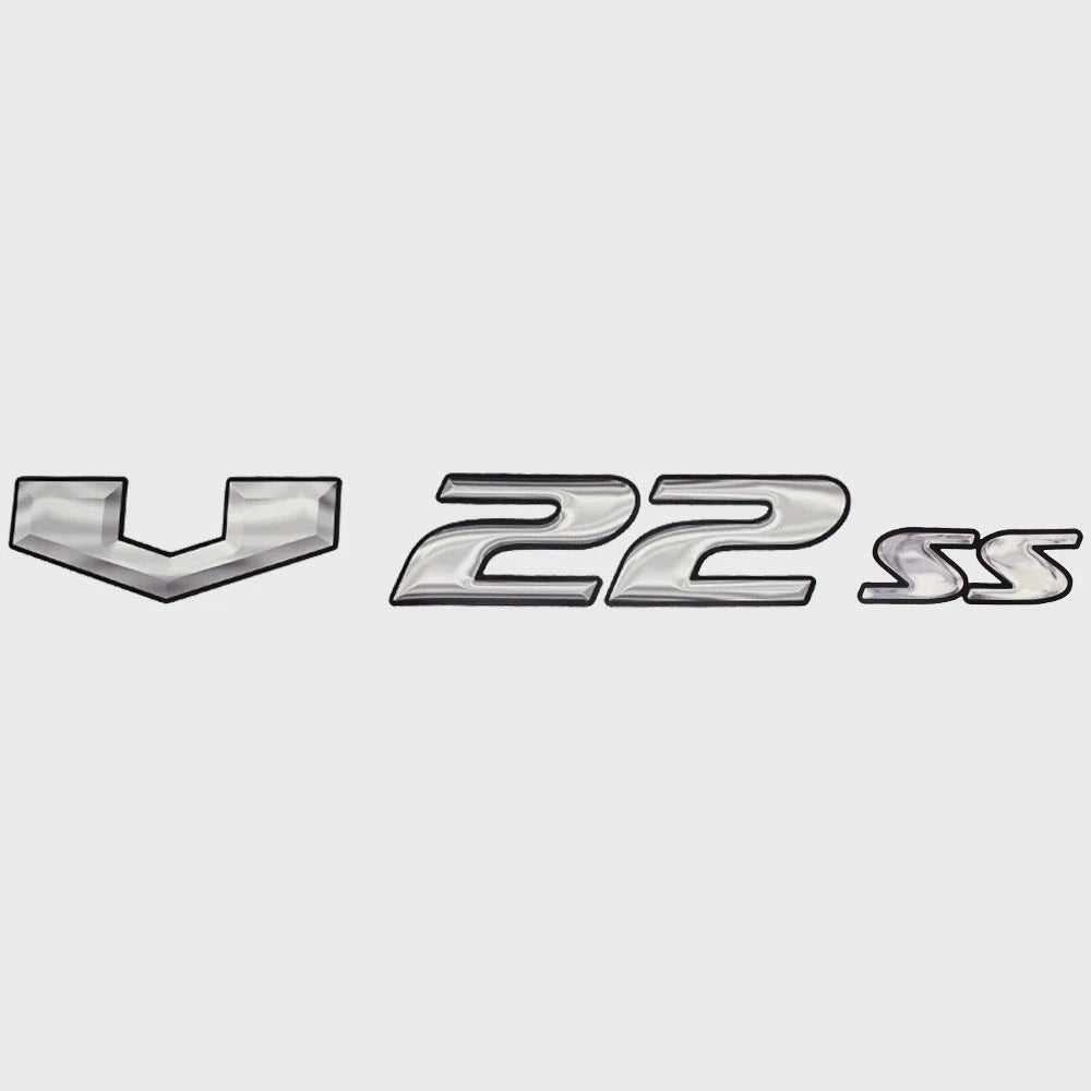 SunCatcher Boat Model Decal Sticker 73405318 - V22SS Silver Black