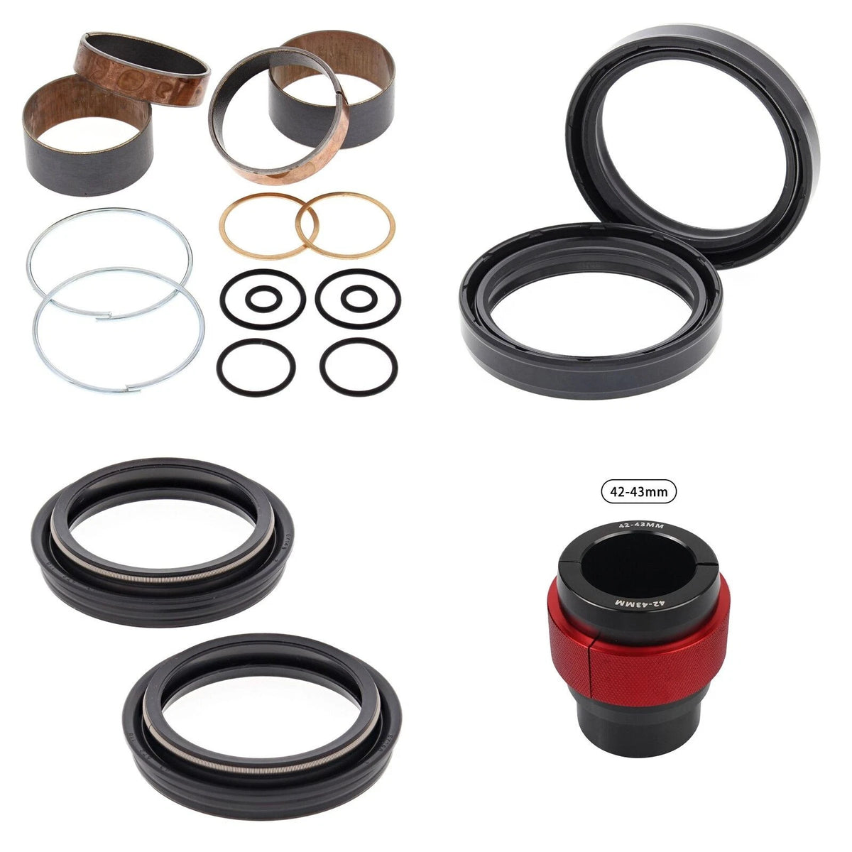 Complete Front Fork Rebuild Kit for KTM 85 SX Big Wheel 2003-2013 with Driver