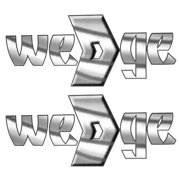 Malibu Boat Decals 127150 - Wedge Logo Gray Stickers (pair)