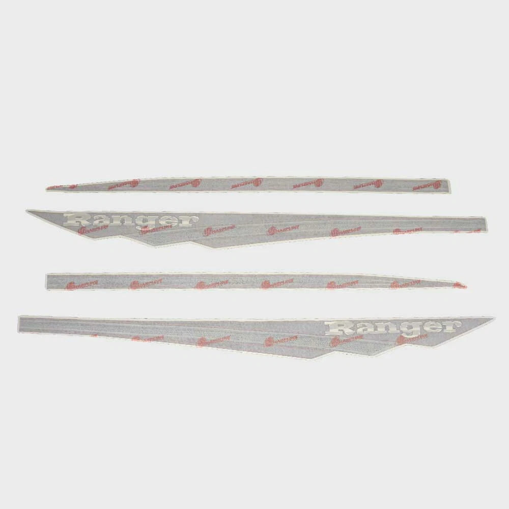 Ranger Boat Graphic Hull Decals 206413 - Black Red Silver (set of 4)
