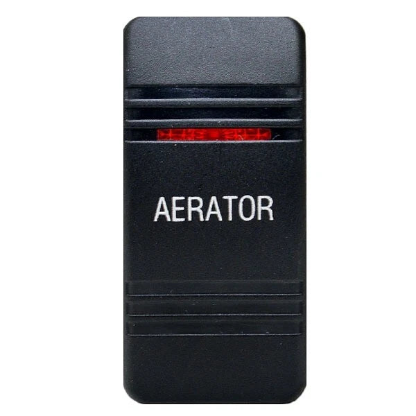 Carling Contura III Boat Rocker Switch Cover - Aerator Black - Red