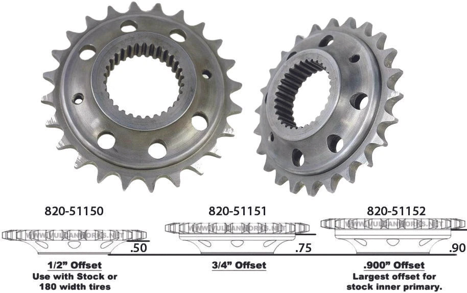 HARDDRIVE Chain Conversion Sprocket 24T Fits Harley Dyna & Road King 2006-2016