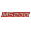 MasterCraft Boat Decal 759629 - MS230 Red Silver 7 1/2 Inch (set of 2)