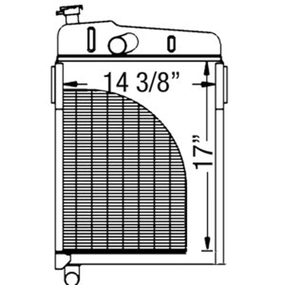 JDS544 Complete Unpressurized Radiator Fits John Deere