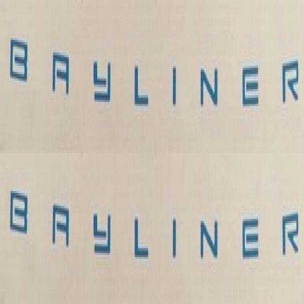 Bayliner Boat Lettering Decals - 17 X 1 Inch Teal Aqua (pair)
