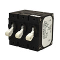 Airpax Boat Circuit Breaker - Triple Toggle 40 Amp 80 Volt Black