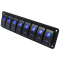 Switch Panel Blue LED Rocker for 2 to 8 Position for Marine Car Boat RV DC 12V