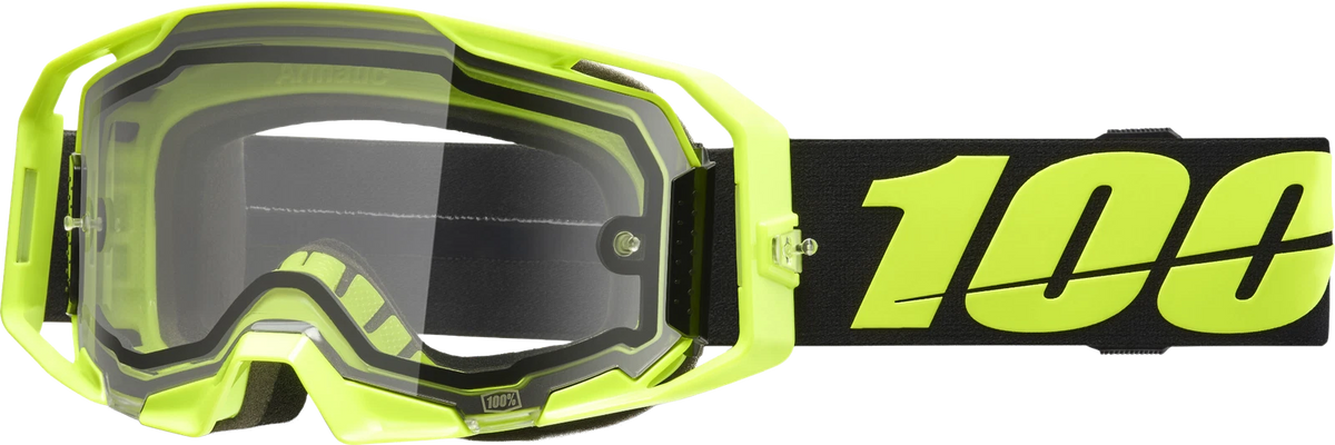 100-PERCENT Armatic Enduro Moto Goggle Neon Yellow Clear 2024 Offroad