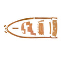 Carver Boat Deck Flooring Kit 8404632 - 54 Voyager PlasDECK Teak