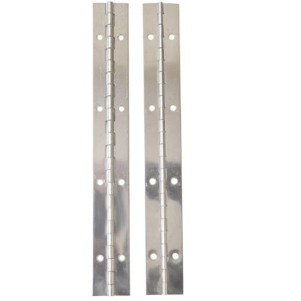 Standard Boat Piano Hinge - 12 X 1 1/2 Inch 20 Gauge Stainless (pair)