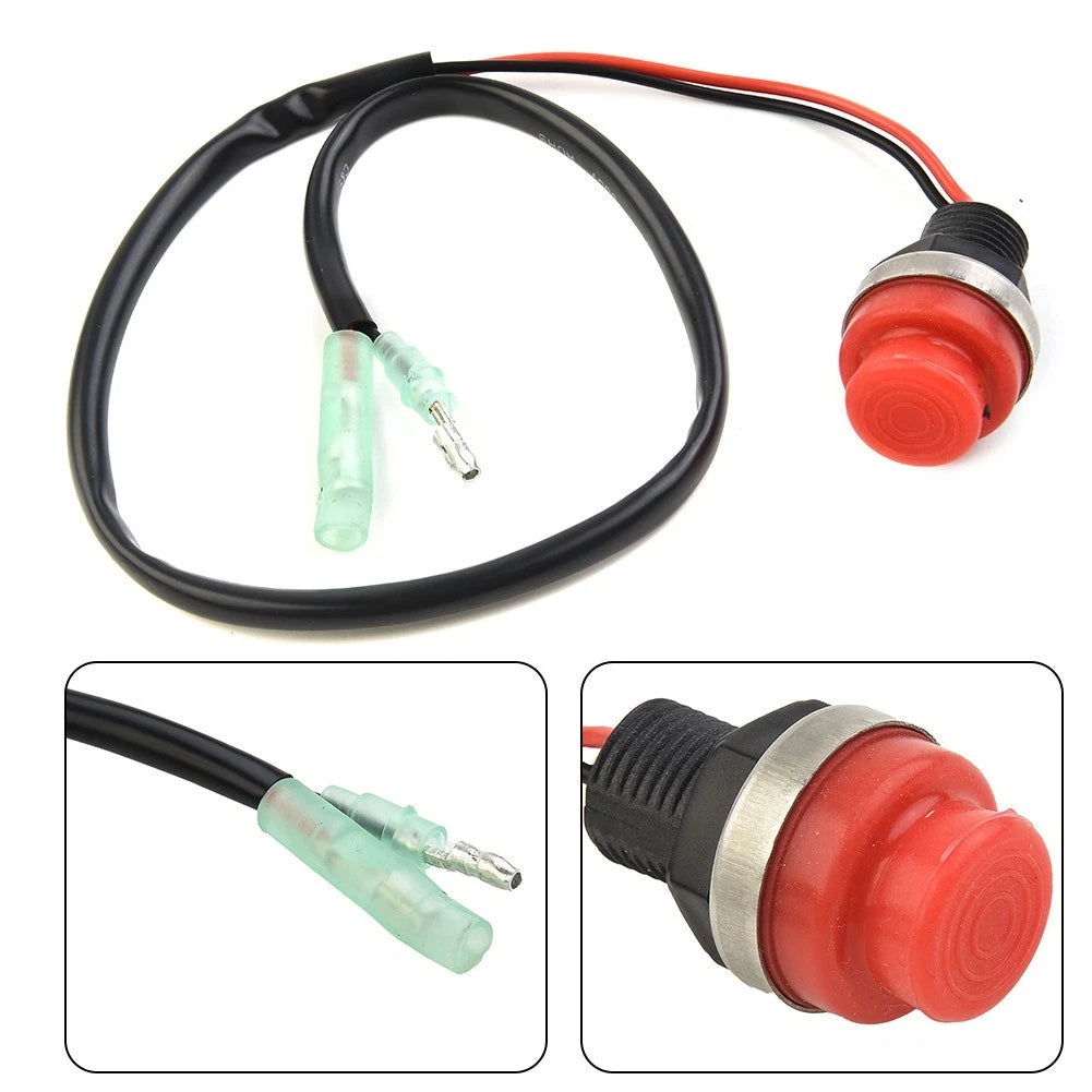 Boat Stop Switch Engine Keyless Marine Plastic Push Button Round