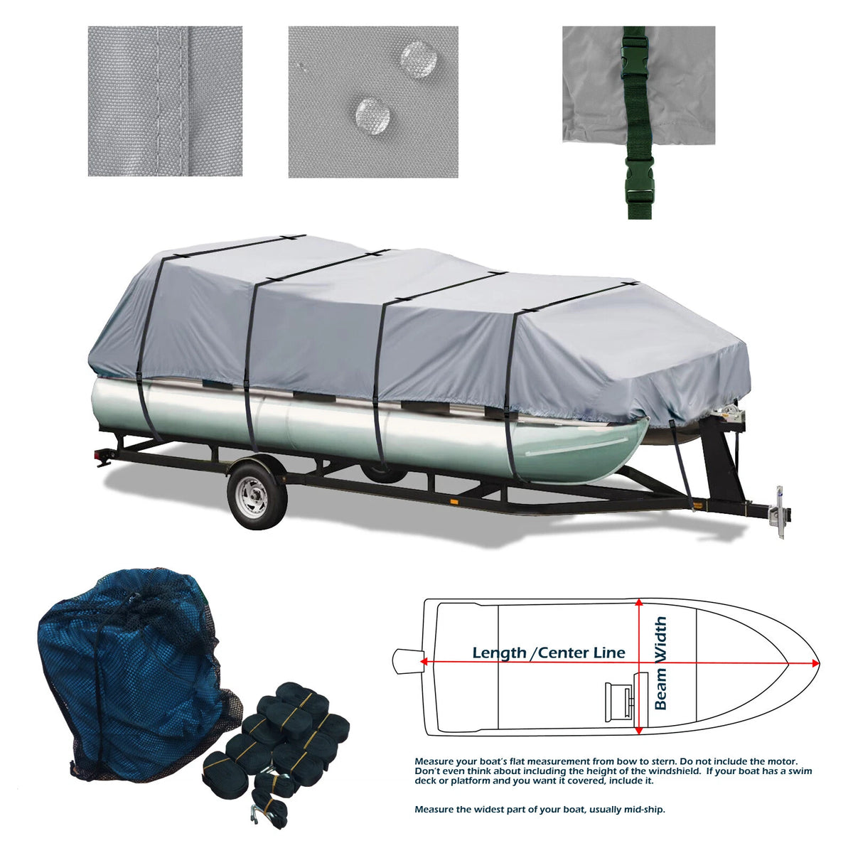 BENTLEY ELITE 250 SWINGBACK Trailerable Pontoon Deck Boat Deckboat Storage Cover