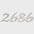 Palm Beach Boat Raised Decal 140359-01 - Deluxe 2686 Silver Sticker