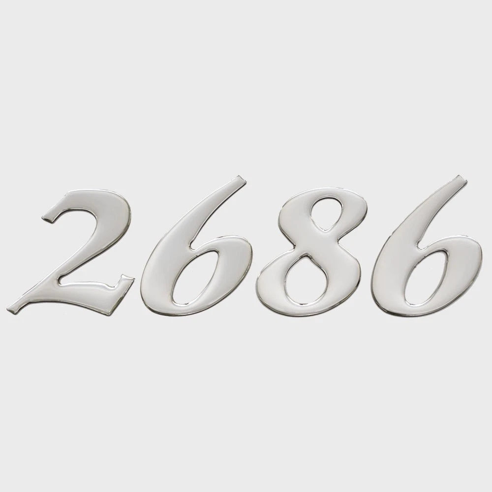 Palm Beach Boat Raised Decal 140359-01 - Deluxe 2686 Silver Sticker