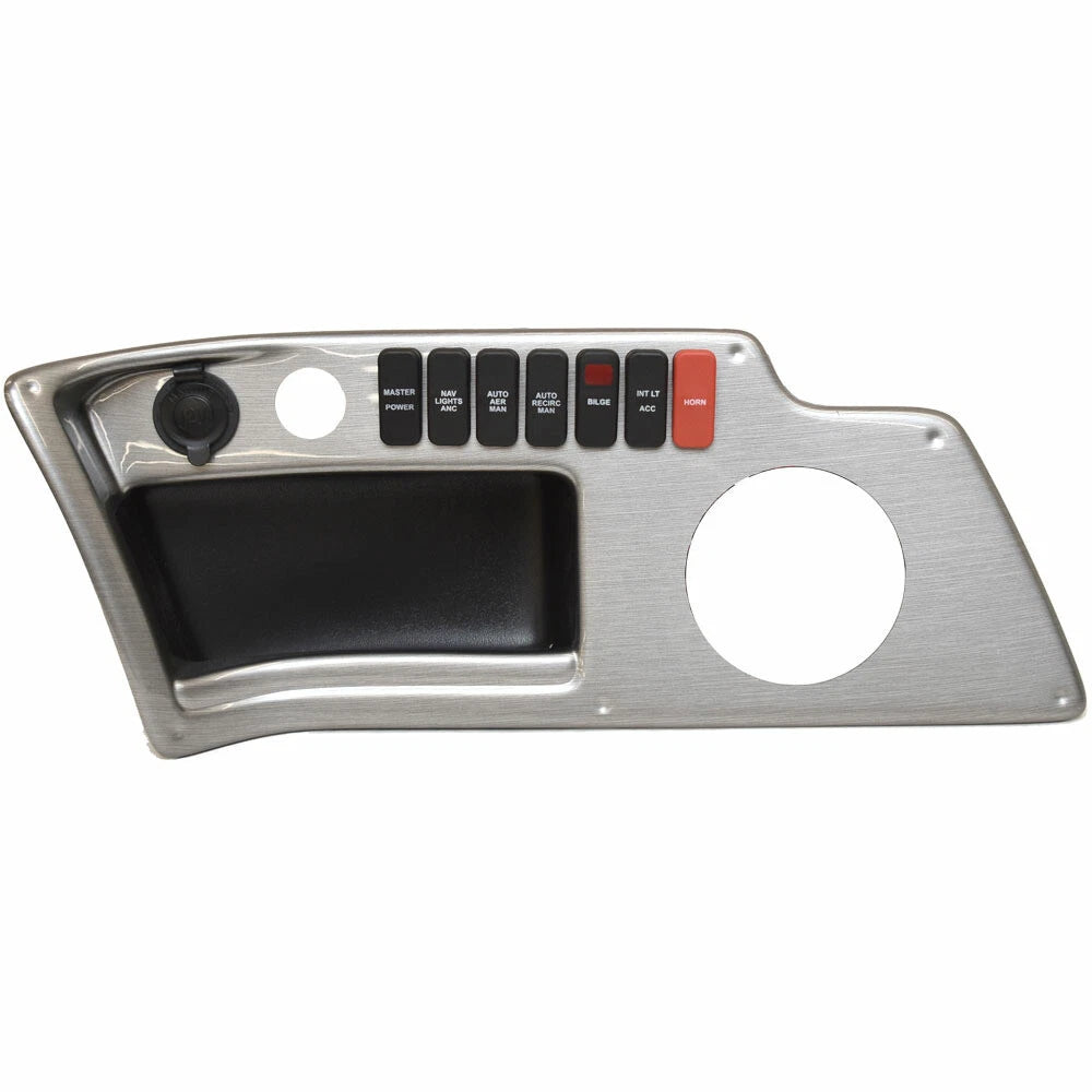 Lund Boat Dash Switch Panel 2286707 - with Cubby Silver
