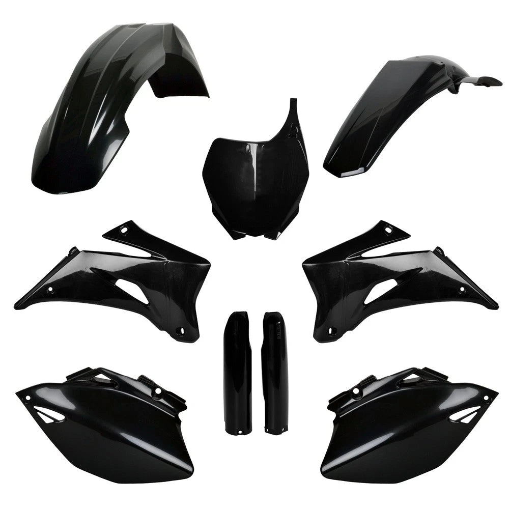 POLISPORT PLASTIC KIT + FORK GUARDS YAMAHA YZ250F 06-07, YZ450F 06-07, BLACK