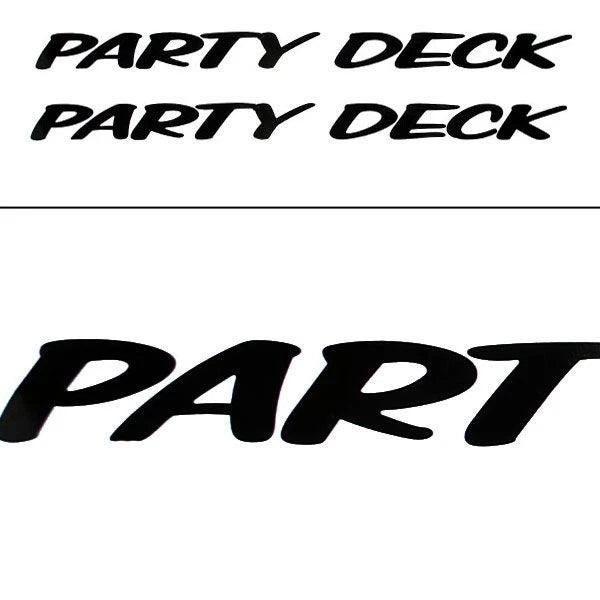 Tracker Black Party Deck Boat Decals (pair)