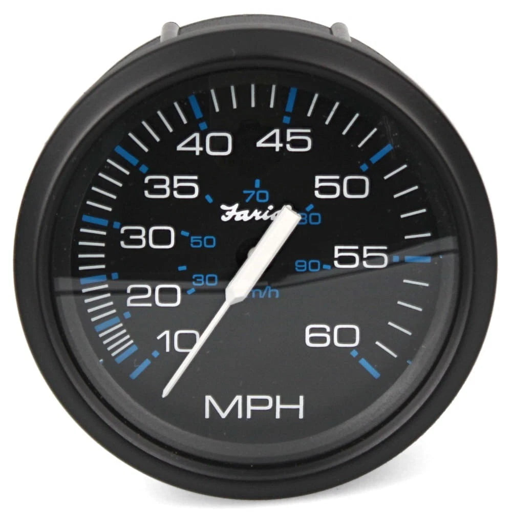 Faria Boat Speedometer Gauge SE9508B - Chesapeake 3 1/4 Inch Black