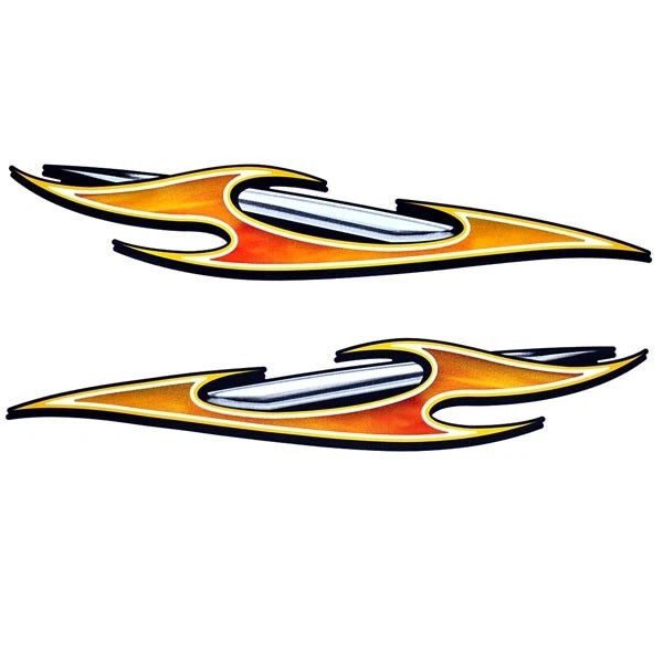 MasterCraft Boat Decals 7581435 - 7581436 Flame (set of 2)