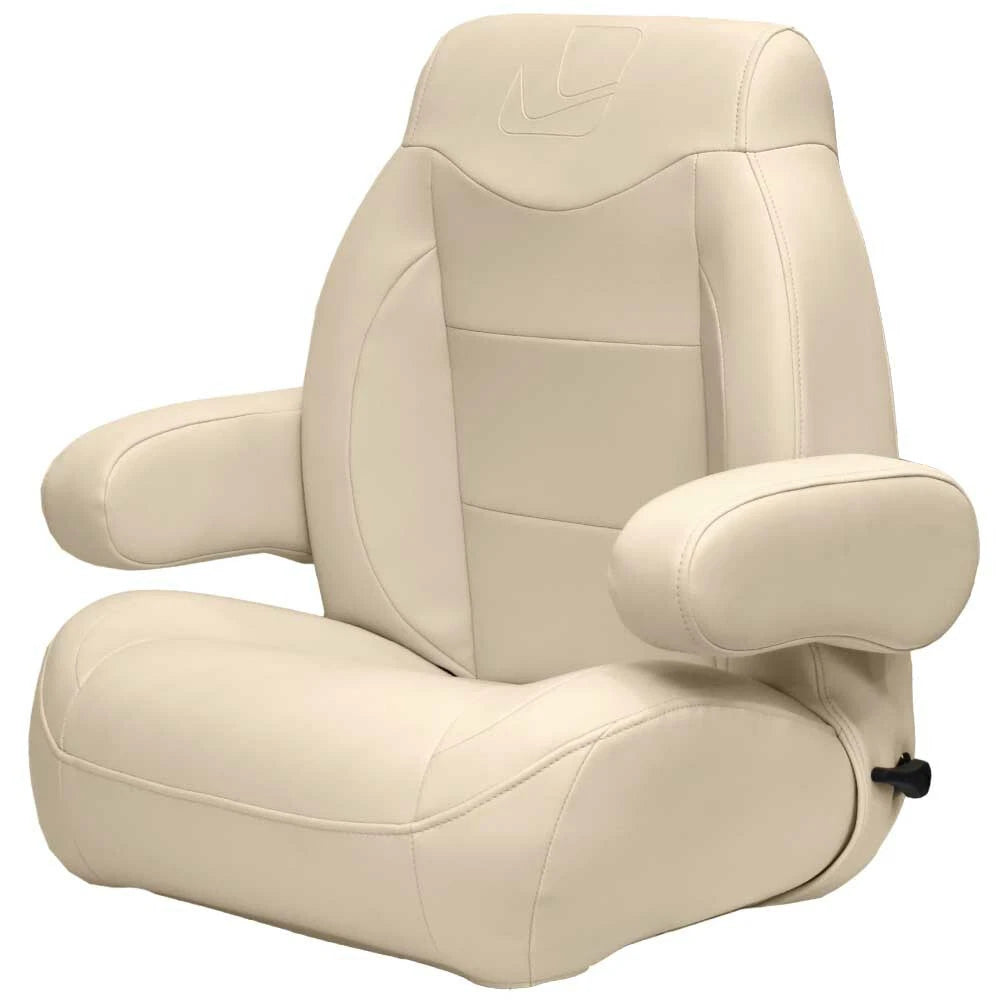 Lippert Components Boat Reclining Helm Seat LX902B - Beige Vinyl