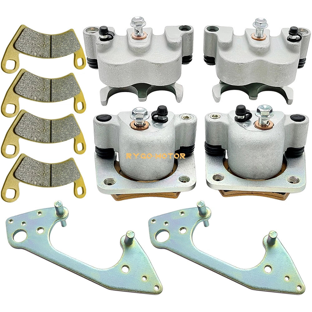 Front Rear Brake Calipers All 4 with Pads for Polaris Ranger XP 900 2016 2017-2019