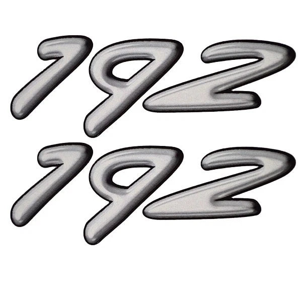 Rinker Boat Brand Decal - 192 White - Black 4 1/4 X 1 1/2 Inch (pair)