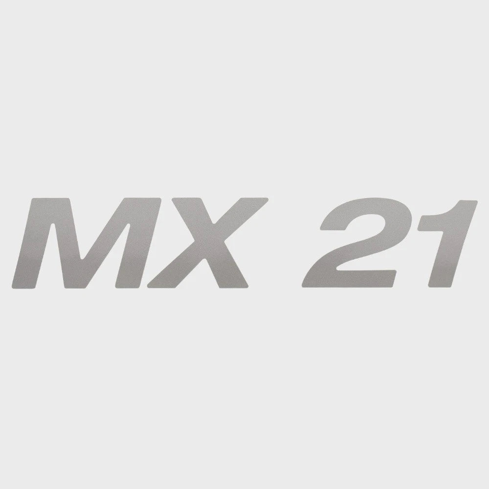 Lowe Boat Model Decal 2350070 - MX 21 Metallic Silver Vinyl Sticker