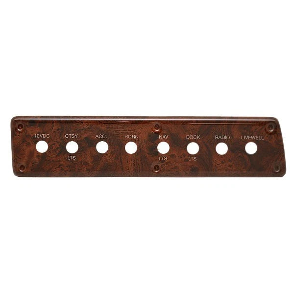 Godfrey Pontoon Boat Blank Console Switch Panel - Woodgrain