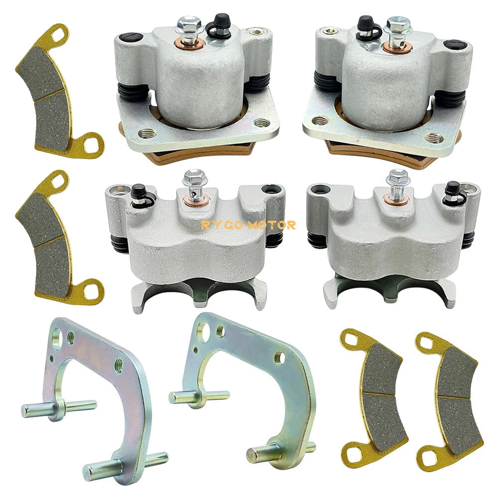 Front & Rear Brake Calipers with Pads for Polaris Ranger Crew 570-4 4X4 2016-2022
