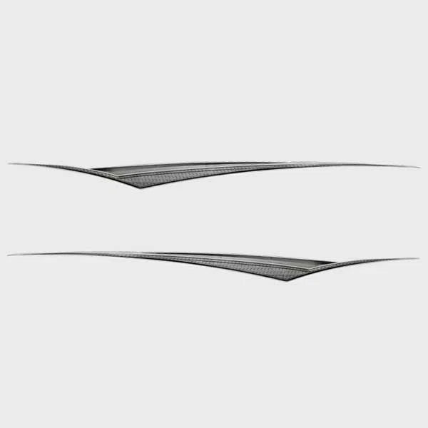 Larson Boat Graphic Decals 0573297 - 2010 LX Gray (set of 2)