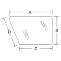 192006A5 RH Tinted Lower Door Glass Fits Case-IH Tractor Models MX100