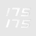 Sea Ray Boat Decal Emblem Sticker - 175 Silver (pair)