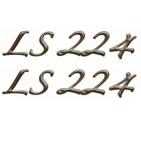 Lowe Boat Decal 1897838 - LS224 Angler Bronze - Silver 12 Inch (pair)