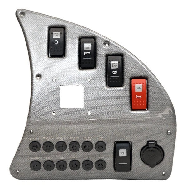 Rinker Boat Switch Panel - Captiva Silver Plastic
