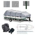 Heavy Duty Trailerable All Weather Pontoon Boat Storage Cover Fits 21' -24' L
