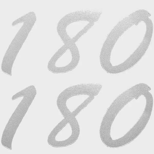 Weeres Pontoon Boat Decals - 180 Metallic Silver Stickers (pair)