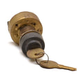 Boat Inboard Ignition Switch - 3 Position 2 3/4 X 1 3/4 Inch Brass