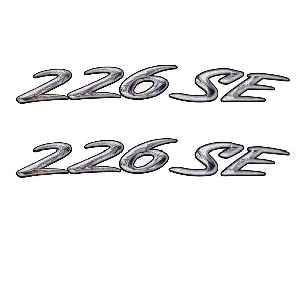 Rinker Boat Lettering Graphic Decal - 226 Captiva SE 9 Inch Silver (pair)