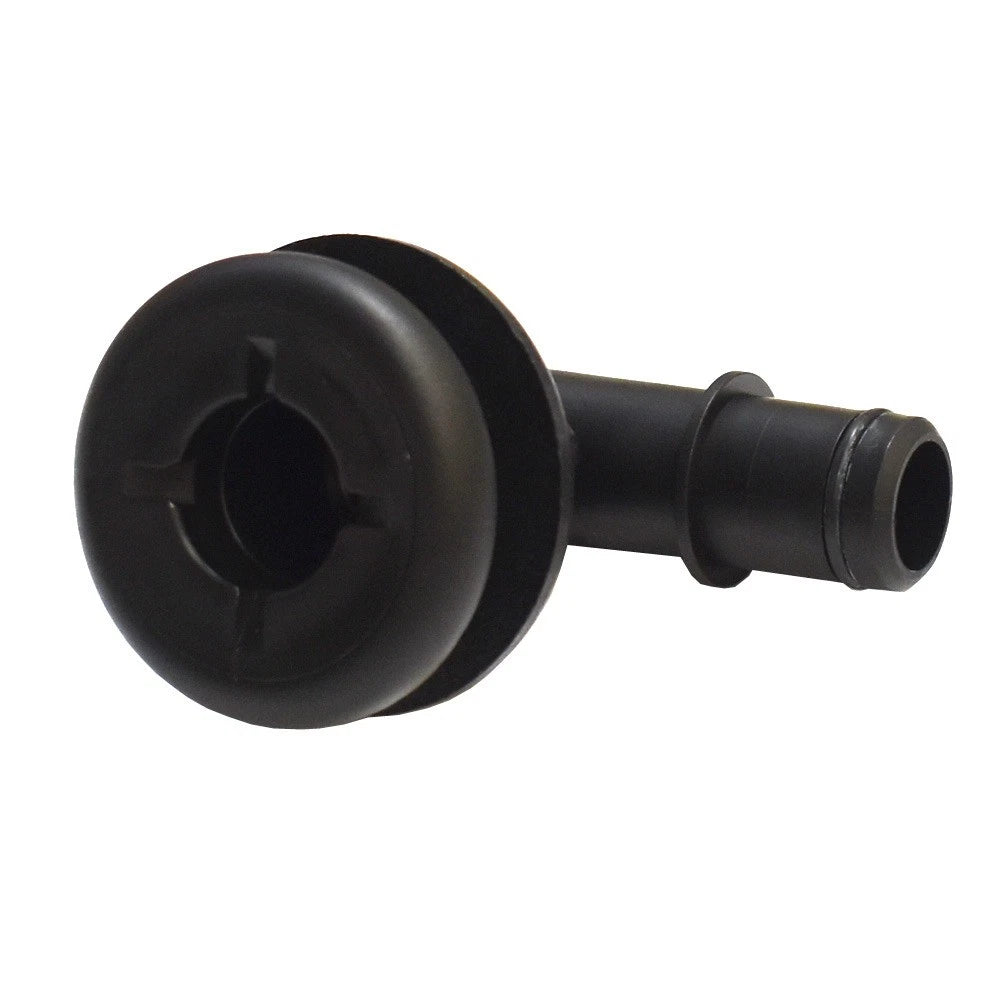 Flow Rite Boat Elbow Thru Hull Fitting - 3/4 Inch Black Plastic