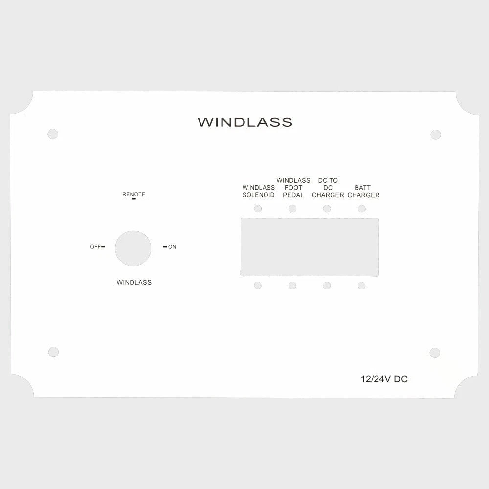 HCB Yachts Boat Blank Windlass Switch Panel 200018305A - White