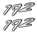 Rinker Boat Decal Stickers - 192 White - Black (pair)
